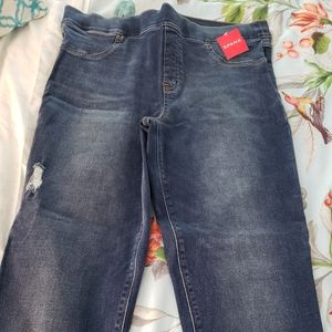 Spanx distressed skinny jeans XL